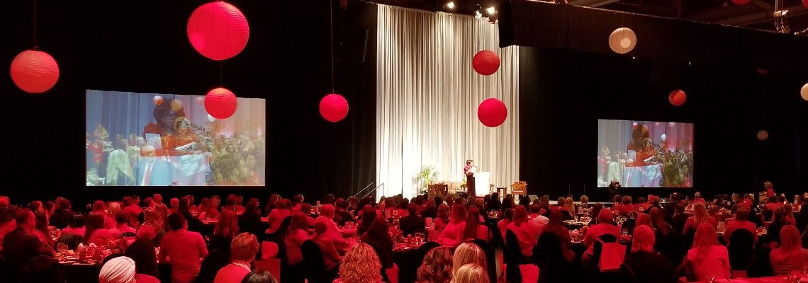 audio visual company near syracuse ny event with red balloons